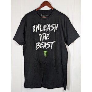 NEW Monster Energy Shirt Mens Size XL Unleash The Beast Graphic Tee 2025 Black